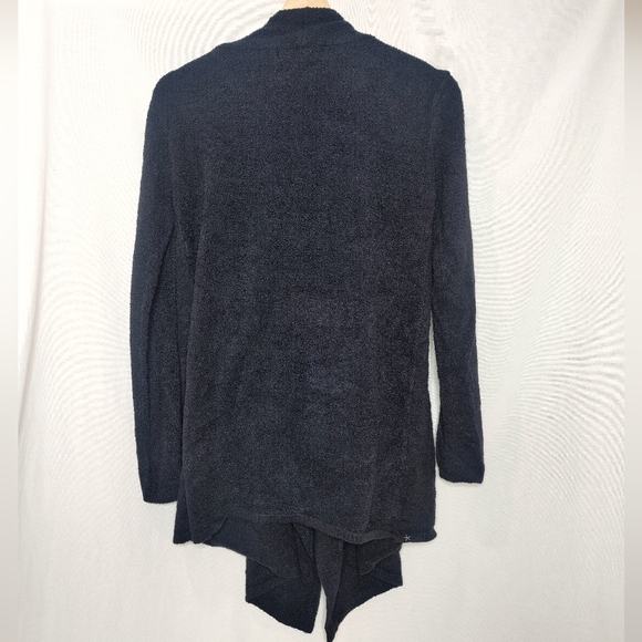 Barefoot‎ Dreams CozyChic Lite Calypso Wrap Cardigan Waterfall Black 436 small M - Picture 3 of 9